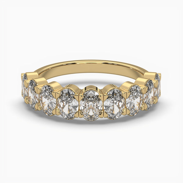 2ct Half Eternity Oval Lab Grown Diamond Anniversary Band